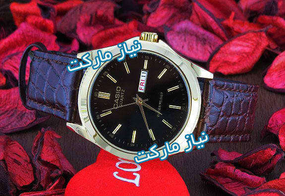 Casio Men's Watches Fashion Leather Gold MTP-1183 ساعت کاسیو بند چرم 