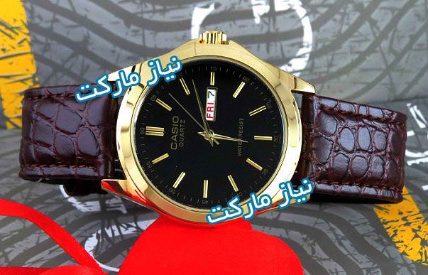 Casio Men's Watches Fashion Leather Gold MTP-1183 ساعت کاسیو بند چرم 