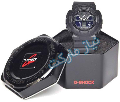 خرید اینترنتی ساعت جی شاک مردانه پسرانه اسپورت مدل 2016 سری casio g shock GA100-1A1