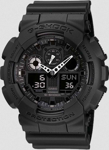 خرید اینترنتی ساعت جی شاک مردانه پسرانه اسپورت مدل 2016 سری casio g shock GA100-1A1