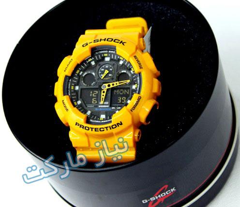 خرید اینترنتی ساعت جی شاک ورزشی کوهنوردی مدل g shock ga 100 رنگ زدر