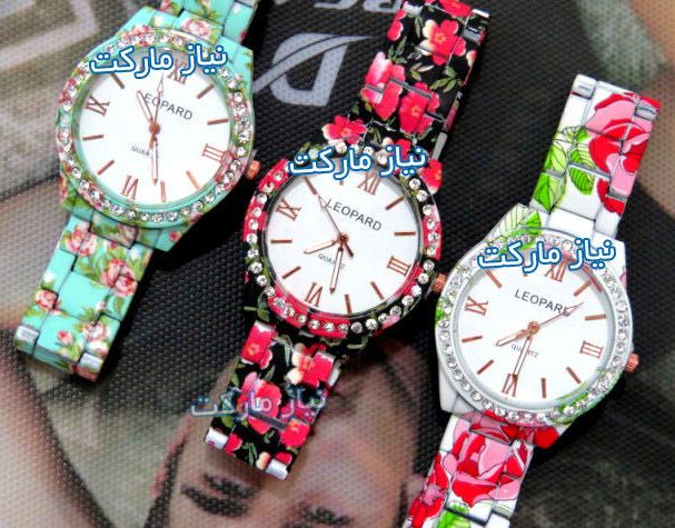 خرید اینترنتی ساعت مچی لئوپارد leopard اصل ,فروش ارزان ساعت گل گلی طرح جنوا geneva